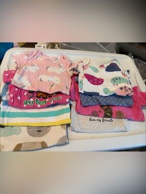 Carter's Baby Girls Pink Multicolor Onesies and Tops